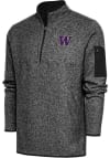 Main image for Mens Washington Huskies Black Antigua Fortune Qtr Zip Pullover