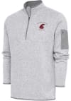 Main image for Antigua Washington State Cougars Mens Grey Fortune Long Sleeve 1/4 Zip Pullover