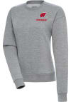 Main image for Womens Wisconsin Badgers Grey Antigua Victory Crew Sweatshirt