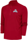 Main image for Antigua Lehigh Valley Ironpigs Mens Red Tribute Long Sleeve 1/4 Zip Pullover