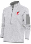 Main image for Antigua Indianapolis Indians Womens Grey Fortune 1/4 Zip Pullover