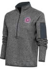 Main image for Antigua South Bend Cubs Womens Grey Fortune 1/4 Zip Pullover