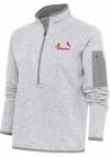 Main image for Antigua Springfield Cardinals Womens Grey Fortune Qtr Zip