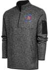 Main image for Antigua Amarillo Sod Poodles Mens Black Fortune Long Sleeve 1/4 Zip Fashion Pullover
