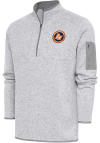 Main image for Antigua Bowling Green Hot Rods Mens Grey Fortune Long Sleeve Qtr Zip Fashion Pullover