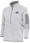Main image for Antigua Somerset Patriots Womens Grey Fortune 1/4 Zip Pullover