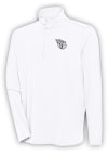 Main image for Antigua Cleveland Guardians Mens White Metallic Logo Hunk Long Sleeve 1/4 Zip Pullover