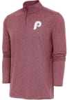 Main image for Antigua Philadelphia Phillies Mens Maroon Hunk Long Sleeve 1/4 Zip Pullover