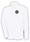 Main image for Antigua Philadelphia Union Mens White Metallic Logo Hunk Long Sleeve 1/4 Zip Pullover