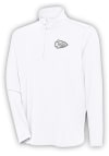 Main image for Antigua Kansas City Chiefs Mens White Metallic Logo Hunk Long Sleeve 1/4 Zip Pullover