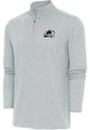 Main image for Antigua Colorado Avalanche Mens Grey Metallic Logo Hunk Long Sleeve 1/4 Zip Pullover