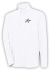 Main image for Antigua Dallas Stars Mens White Metallic Logo Hunk Long Sleeve 1/4 Zip Pullover