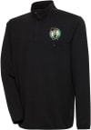 Main image for Antigua Boston Celtics Mens Black Steamer Long Sleeve 1/4 Zip Pullover