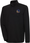 Main image for Antigua Golden State Warriors Mens Black Steamer Long Sleeve 1/4 Zip Pullover