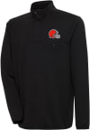 Main image for Antigua Cleveland Browns Mens Black Steamer Long Sleeve 1/4 Zip Pullover