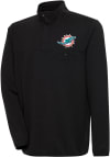 Main image for Antigua Miami Dolphins Mens Black Steamer Long Sleeve 1/4 Zip Pullover