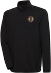 Main image for Antigua Boston Bruins Mens Black Steamer Long Sleeve 1/4 Zip Pullover