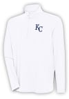 Main image for Antigua Kansas City Royals Mens White Hunk Long Sleeve 1/4 Zip Pullover