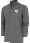 Main image for Antigua New York Yankees Mens Black Hunk Long Sleeve 1/4 Zip Pullover