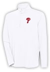 Main image for Antigua Philadelphia Phillies Mens White Hunk Long Sleeve 1/4 Zip Pullover