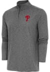 Main image for Antigua Philadelphia Phillies Mens Black Hunk Long Sleeve 1/4 Zip Pullover