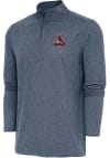 Main image for Antigua St Louis Cardinals Mens Navy Blue Hunk Long Sleeve 1/4 Zip Pullover