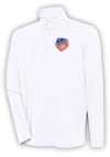 Main image for Antigua FC Cincinnati Mens White Hunk Long Sleeve 1/4 Zip Pullover