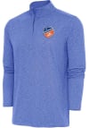 Main image for Antigua FC Cincinnati Mens Blue Hunk Long Sleeve 1/4 Zip Pullover