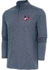 Main image for Antigua FC Dallas Mens Navy Blue Hunk Long Sleeve 1/4 Zip Pullover