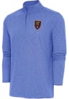 Main image for Antigua Real Salt Lake Mens Blue Hunk Long Sleeve 1/4 Zip Pullover