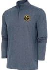 Main image for Antigua Denver Nuggets Mens Navy Blue Hunk Long Sleeve 1/4 Zip Pullover