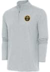 Main image for Antigua Denver Nuggets Mens Grey Hunk Long Sleeve 1/4 Zip Pullover