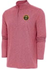Main image for Antigua Denver Nuggets Mens Red Hunk Long Sleeve 1/4 Zip Pullover