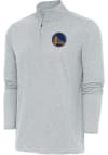 Main image for Antigua Golden State Warriors Mens Grey Hunk Long Sleeve 1/4 Zip Pullover