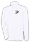 Main image for Antigua Oklahoma City Thunder Mens White Hunk Long Sleeve 1/4 Zip Pullover