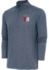Main image for Antigua Philadelphia 76ers Mens Navy Blue Hunk Long Sleeve 1/4 Zip Pullover