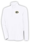 Main image for Antigua Green Bay Packers Mens White Hunk Long Sleeve 1/4 Zip Pullover