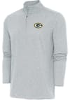 Main image for Antigua Green Bay Packers Mens Grey Hunk Long Sleeve 1/4 Zip Pullover