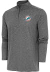 Main image for Antigua Miami Dolphins Mens Black Hunk Long Sleeve 1/4 Zip Pullover