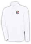 Main image for Antigua Pittsburgh Steelers Mens White Hunk Long Sleeve 1/4 Zip Pullover