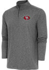 Main image for Antigua San Francisco 49ers Mens Black Hunk Long Sleeve 1/4 Zip Pullover