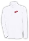 Main image for Antigua Detroit Red Wings Mens White Hunk Long Sleeve 1/4 Zip Pullover
