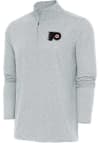 Main image for Antigua Philadelphia Flyers Mens Grey Hunk Long Sleeve 1/4 Zip Pullover