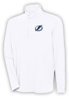 Main image for Antigua Tampa Bay Lightning Mens White Hunk Long Sleeve 1/4 Zip Pullover