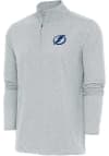 Main image for Antigua Tampa Bay Lightning Mens Grey Hunk Long Sleeve 1/4 Zip Pullover