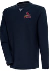 Main image for Antigua St Louis Cardinals Mens Navy Blue Flier Bunker Long Sleeve Crew Sweatshirt