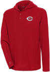 Main image for Antigua Cincinnati Reds Mens Red Strong Hold Long Sleeve Hoodie