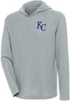 Main image for Antigua Kansas City Royals Mens Grey Strong Hold Long Sleeve Hoodie