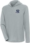 Main image for Antigua New York Yankees Mens Grey Strong Hold Long Sleeve Hoodie