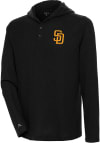 Main image for Antigua San Diego Padres Mens Black Strong Hold Long Sleeve Hoodie